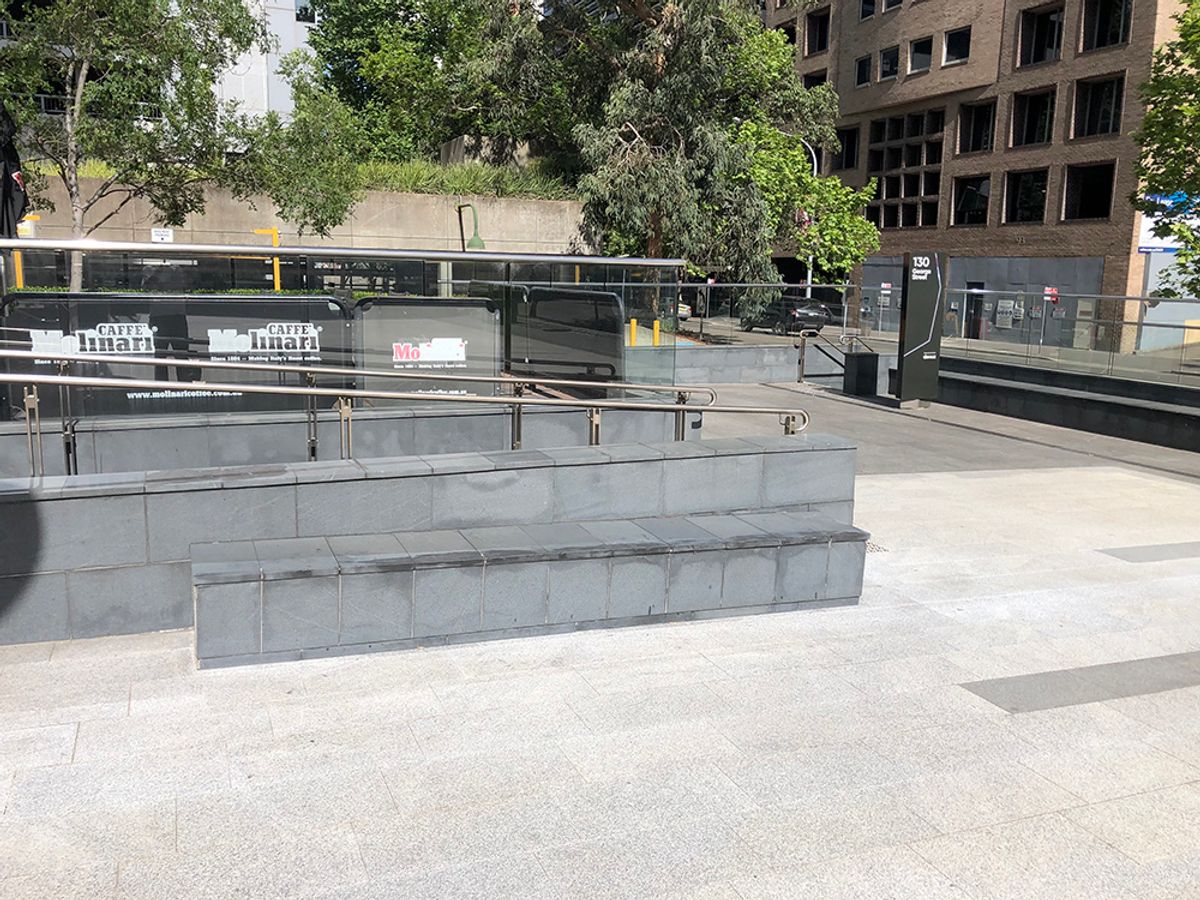 George St Black Ledges skate spot
