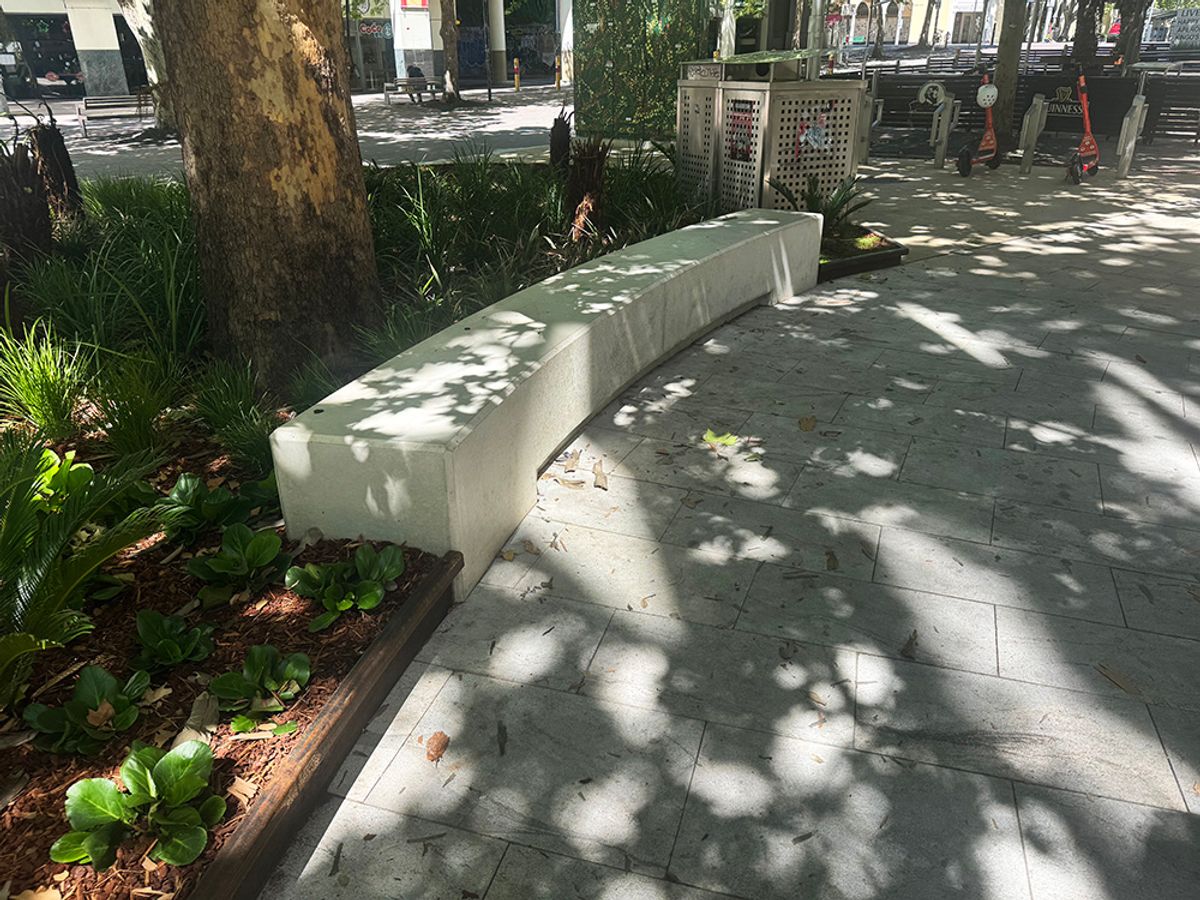 Garema Place Curved Ledge skate spot