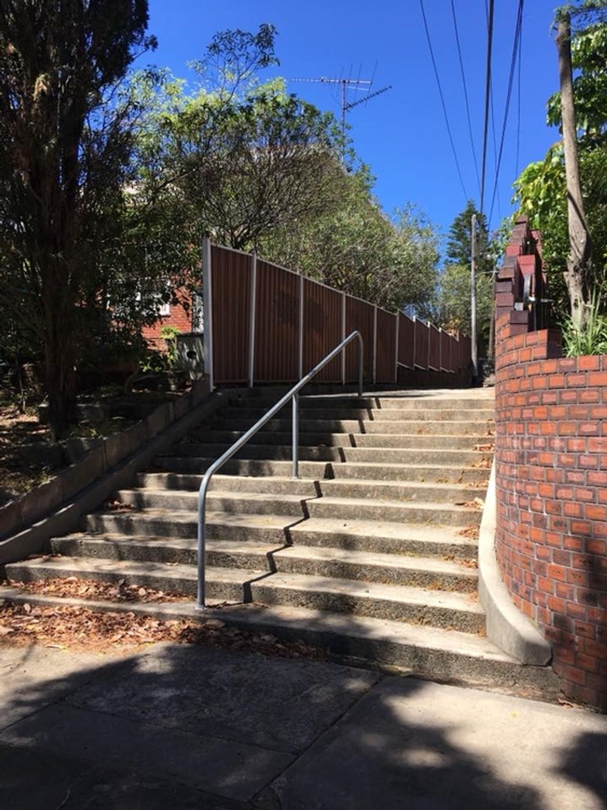 Creer St Double Rail skate spot