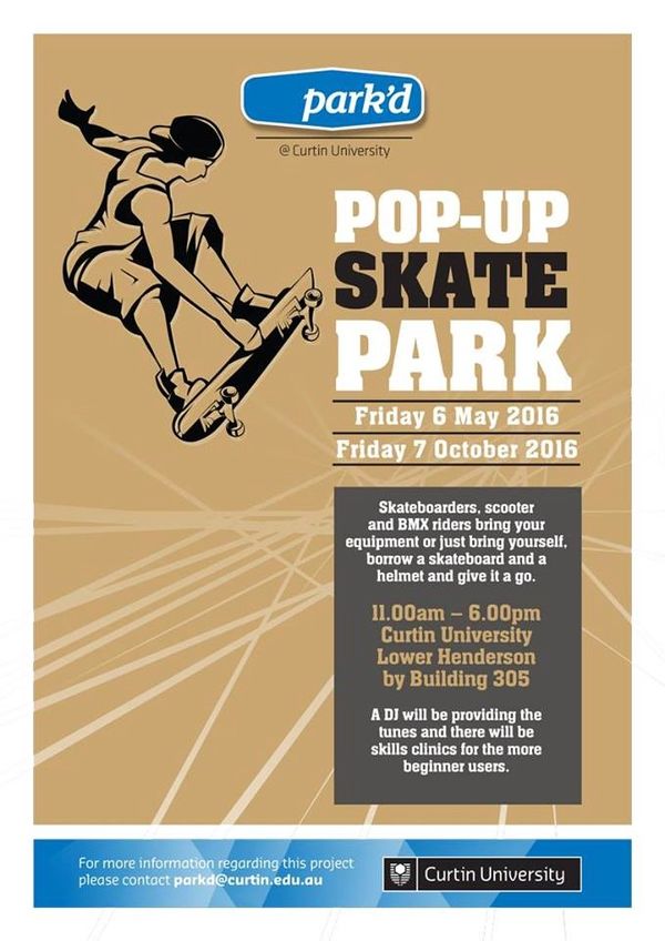 Pop Up Skate Park at Curtin University