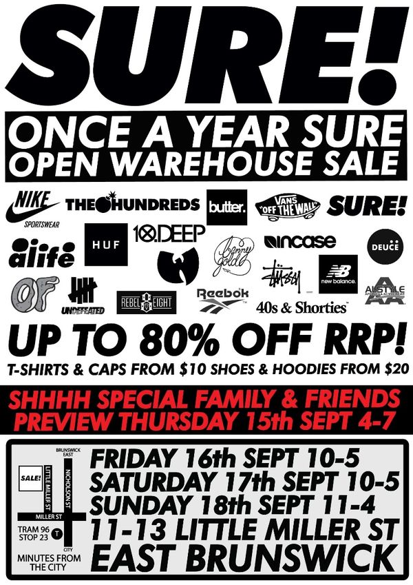 Sure Warehouse SALE!!!