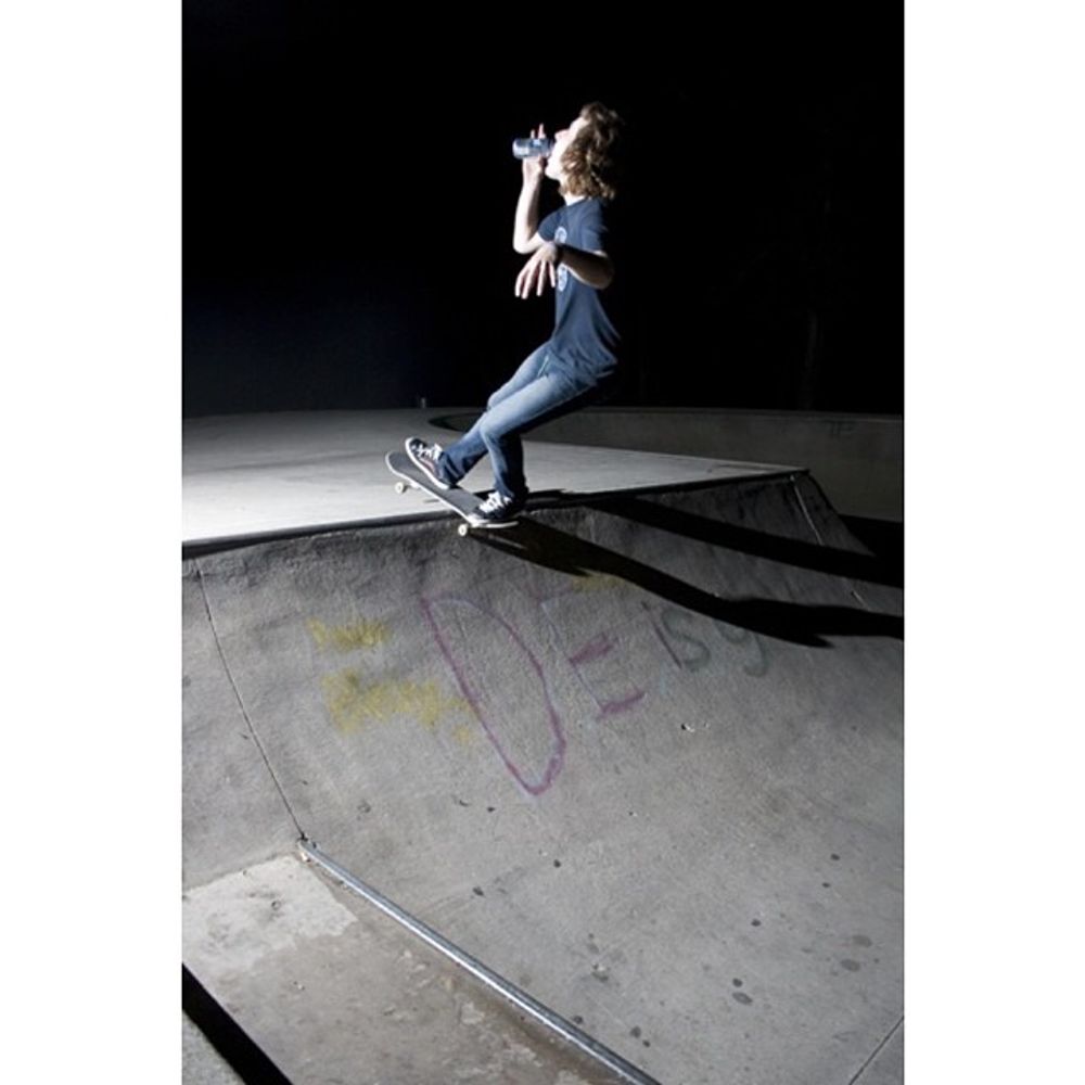 Rock to fakie while drinking a