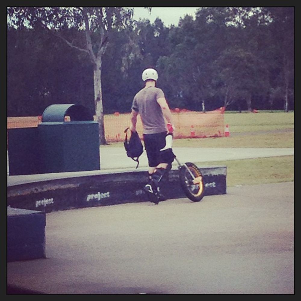 Just an early morning unicycle