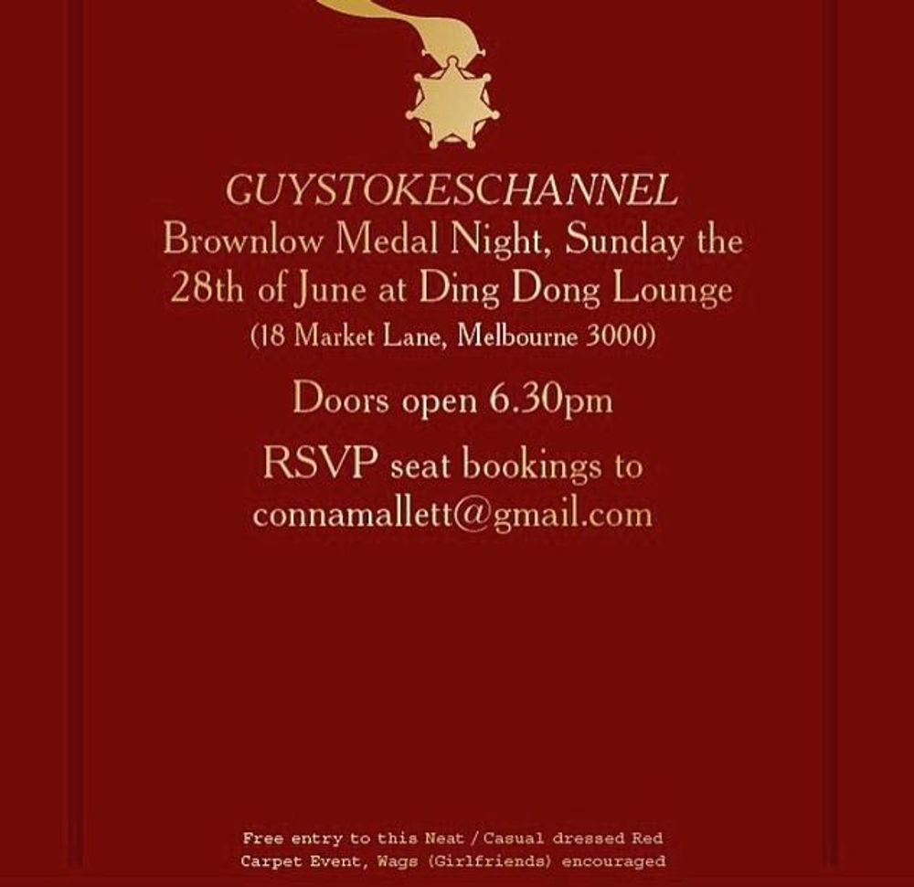 Guystokeschannel Brownlow Medal Night