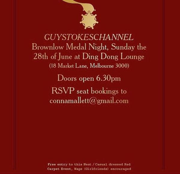 Guystokeschannel Brownlow Medal Night