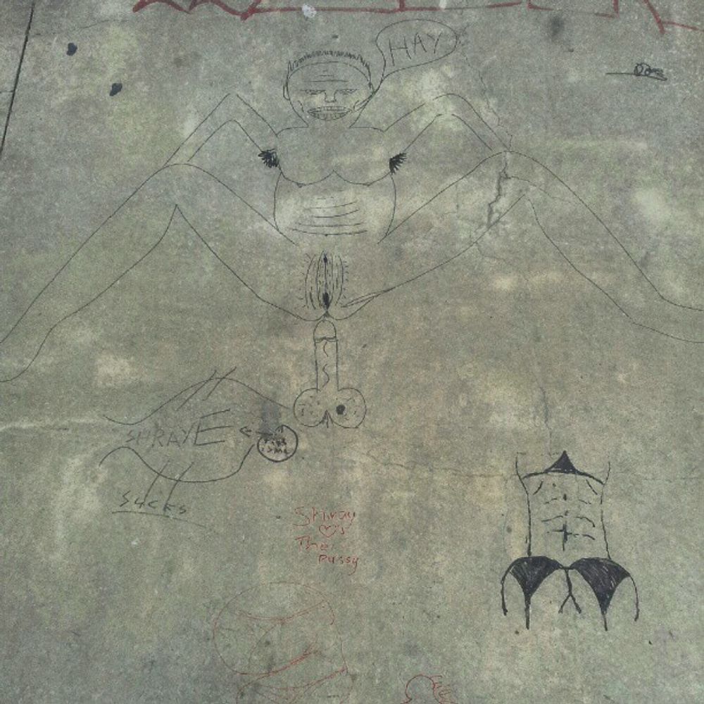 Local skatepark graff roolz. #