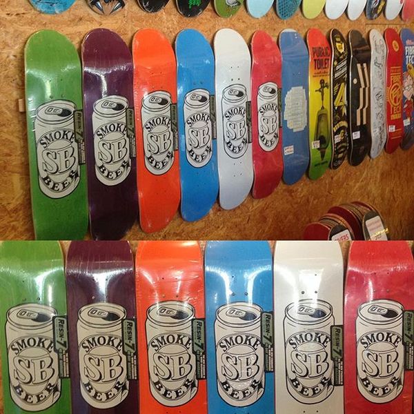 Smoke Beer skateboards are now