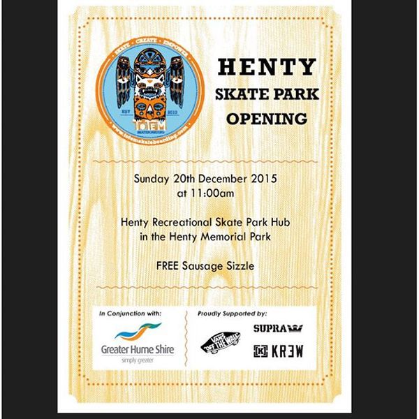 #henty #nsw has a new skatepar