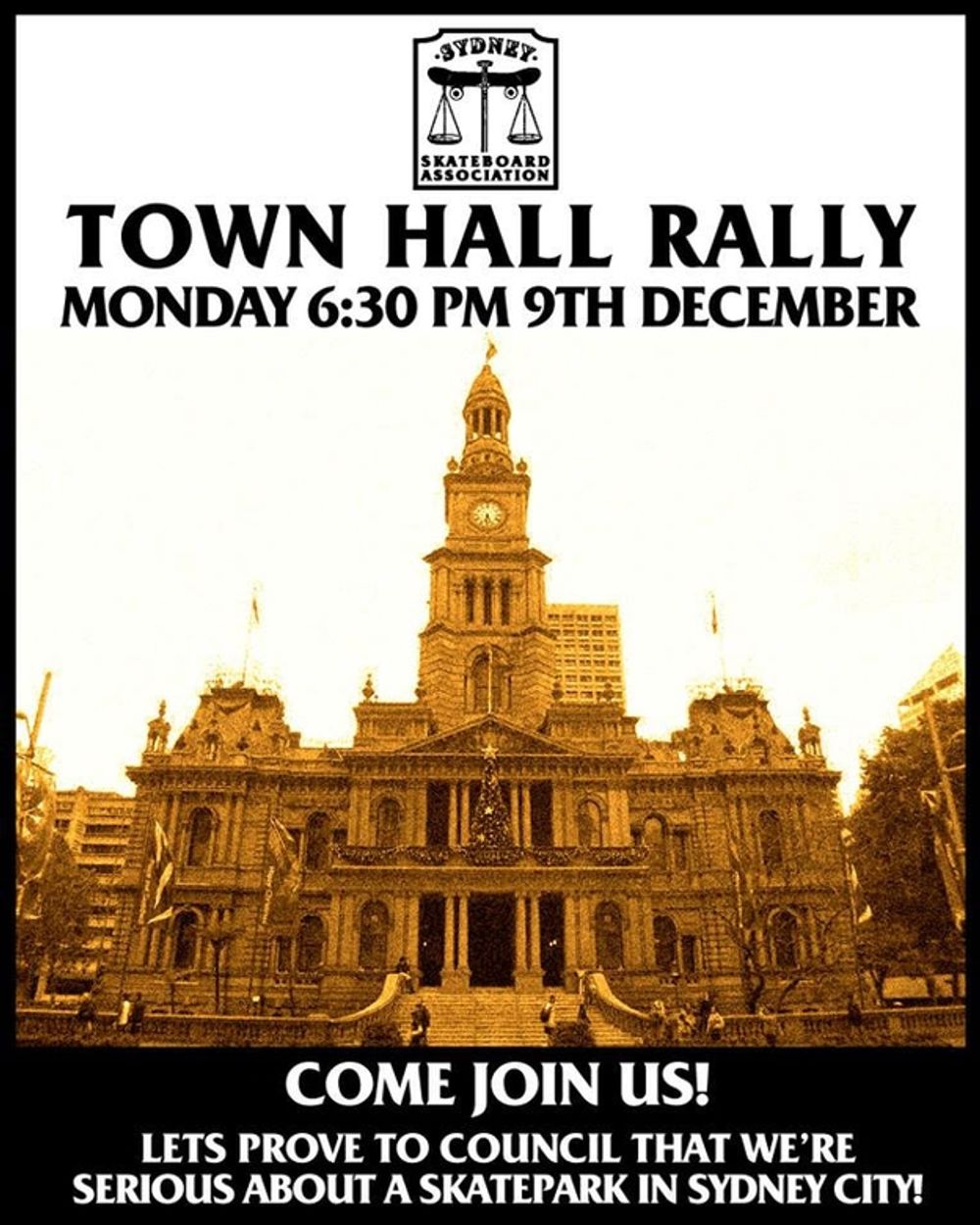Town Hall Rally 9 December