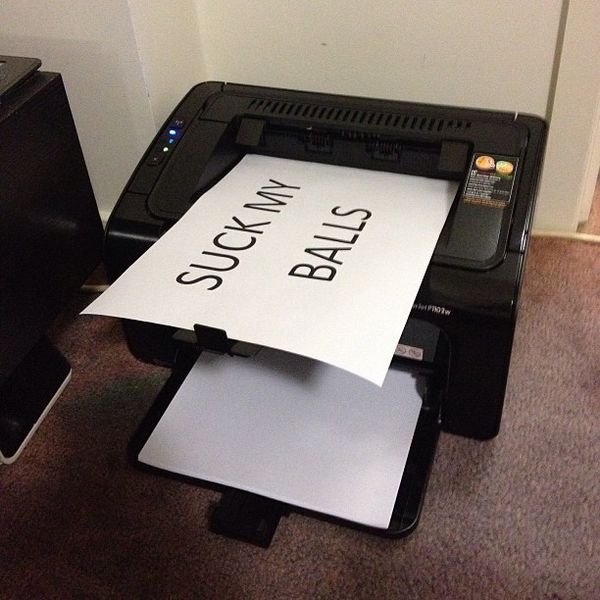 My new wireless printer works