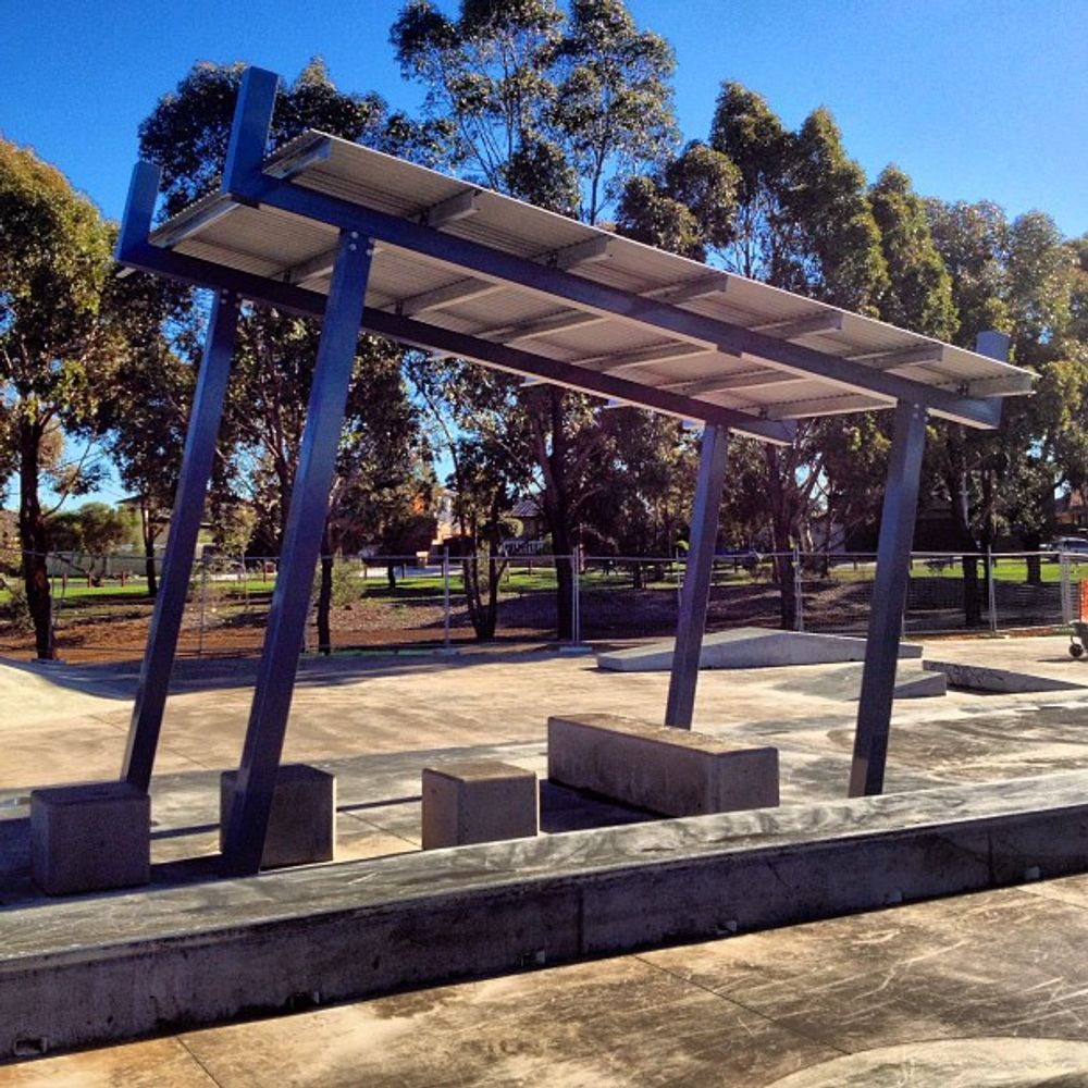 Shelter and seats at #rosehill