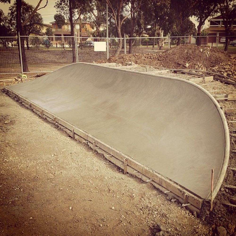 Fresh concrete! #skatepark #sk