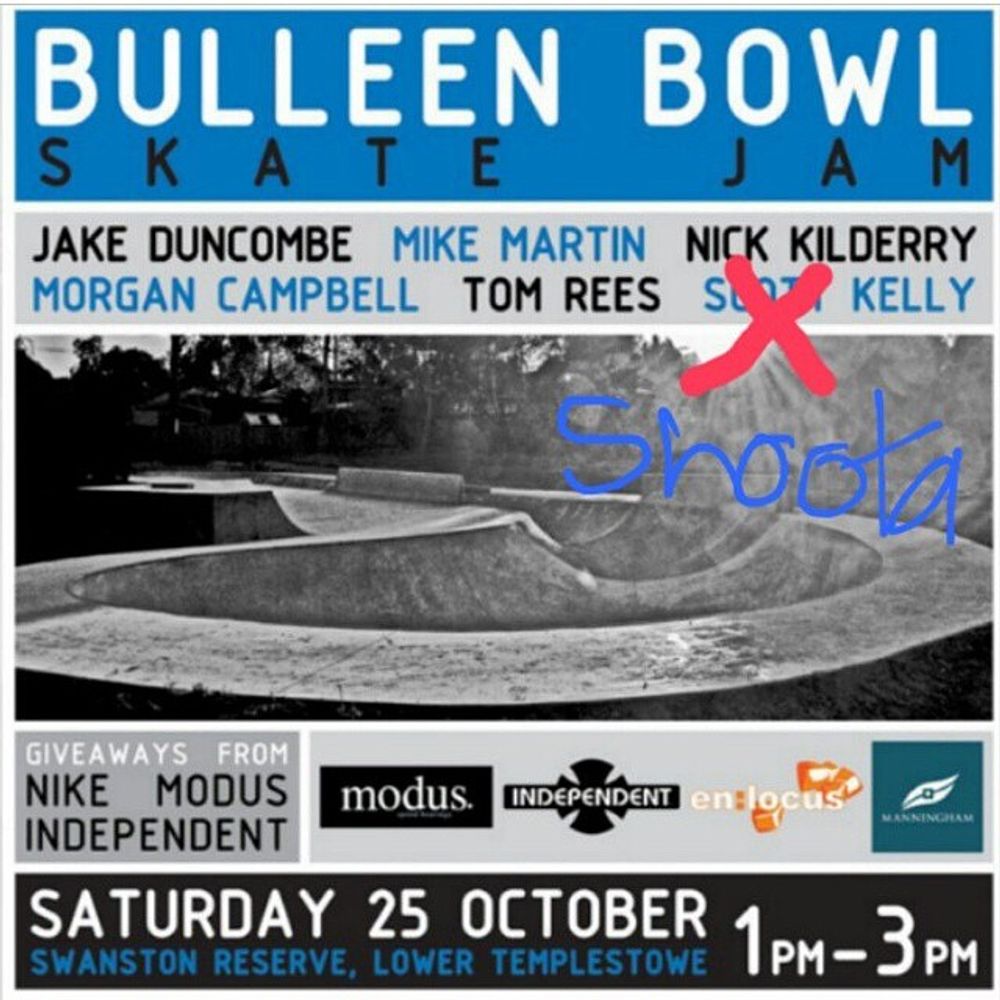 RE: Bulleen Bowl Jam
