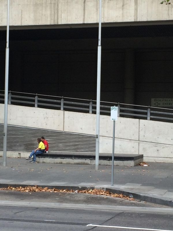 Stop 124 tram ledge