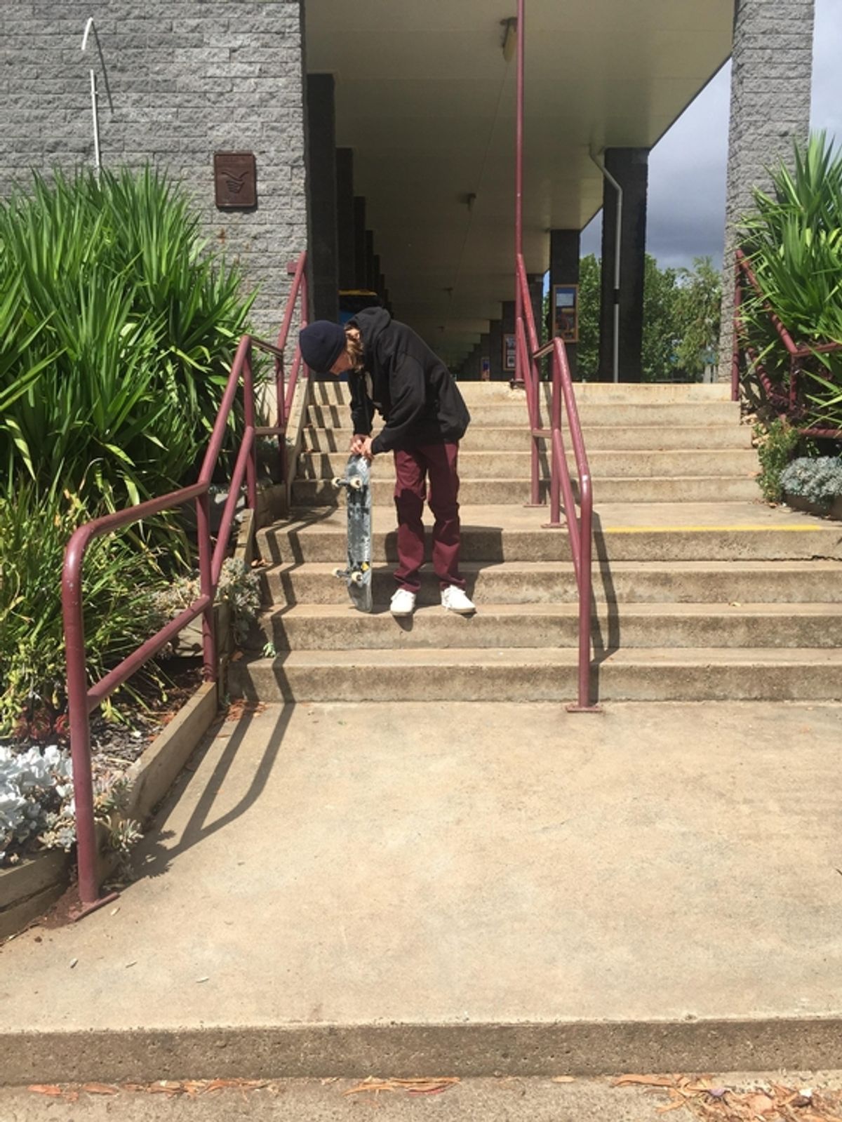 Secret school double set skate spot