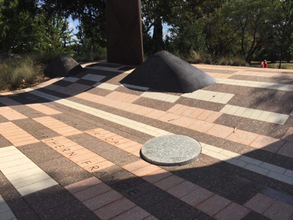 Anzac Parade sculptures skate spot