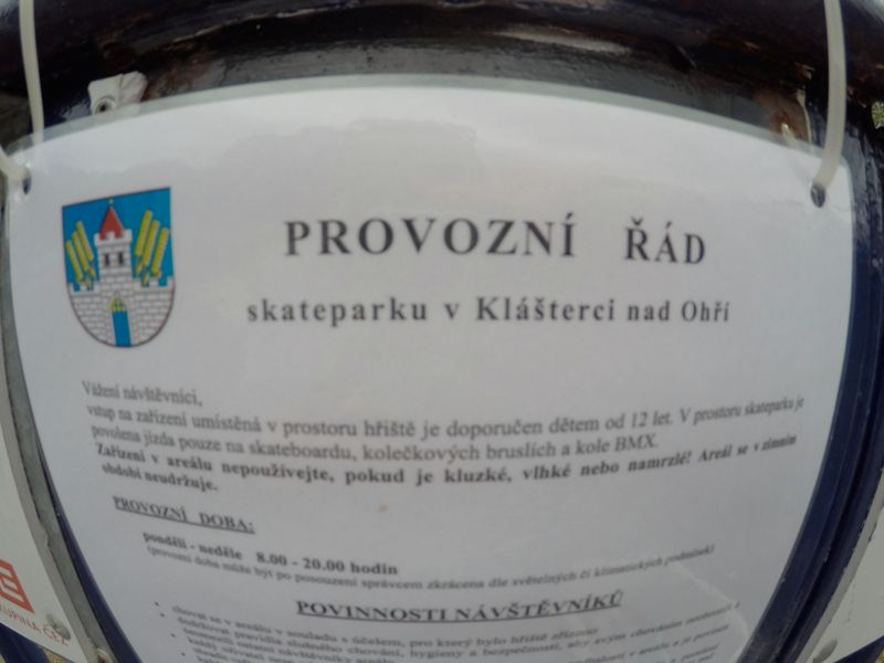 Klasterec Nad Ohri Skatepark