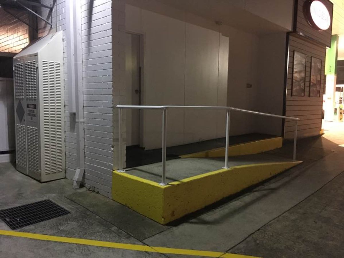Yellow Wheel Chair Ramp skate spot